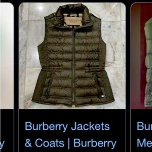 Burberry Britt woman’s extra large quilted vest